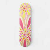 Gele en roze lente bloemen persoonlijk skateboard (Voorkant)