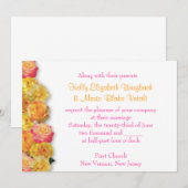 Gele en roze rozen uitnodiging (Voorkant / Achterkant)