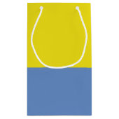 Gele en Sky Blue Gift Bag Klein Cadeauzakje (Achterkant)