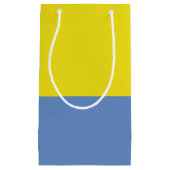 Gele en Sky Blue Gift Bag Klein Cadeauzakje (Voorkant)