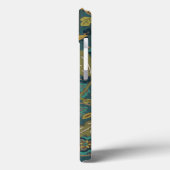 Gele en Teal Blauwe Vogel op een Tak Case-Mate iPhone Case (Achterkant / Links)