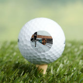 Gele en turquoise trein golfballen (Insitu Shirt)