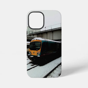 Gele en turquoise trein iPhone 12 mini hoesje