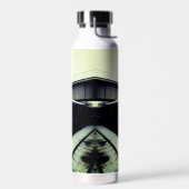 Gele en turquoise treinen waterfles (Links)