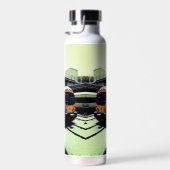 Gele en turquoise treinen waterfles (Rechts)