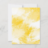 Gele en witte Abstracte penseelstreken Kaart (Achterkant)