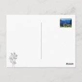 Gele en witte bergbloemen briefkaart (Achterkant)