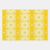 Gele en witte bloem inpakpapier vel (Voorkant)