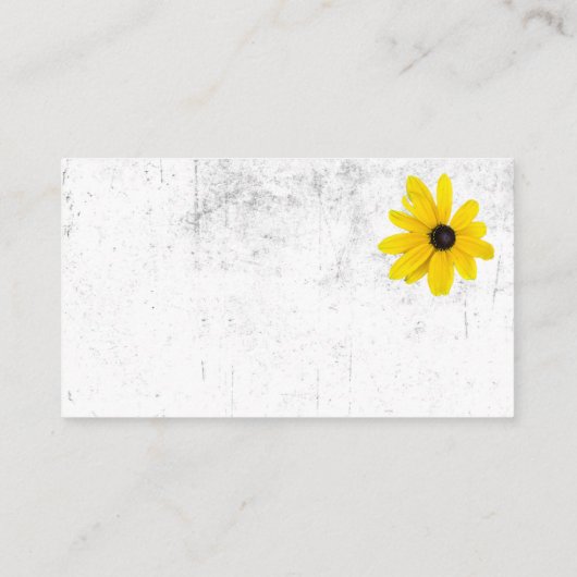 Gele en witte bloem voor bloemist of andere visitekaartje (Achterkant)