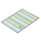 Gele en witte bloemen — spirale laptop notitieboek (Linkerzijde)