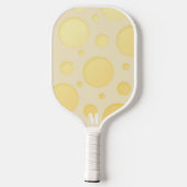 Gele en witte bubbels Modern Monogram Pickleball Paddle (Achterkant)