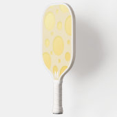 Gele en witte bubbels Modern Monogram Pickleball Paddle (Links)