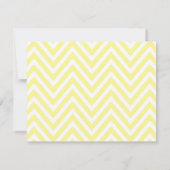  gele en witte Chevron Wedding RSVP-kaarten RSVP Kaartje (Achterkant)