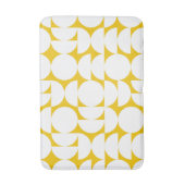 Gele en witte cirkels Bauhaus Badmat (Voorkant Verticaal)