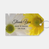 Gele en witte dadels die Labels voor het huwelijk Cadeaulabel (Voorkant (Horizontaal))