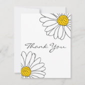 Gele en witte dagen bedankkaart (Voorkant)