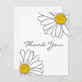 Gele en witte dagen bedankkaart (Voorkant / Achterkant)