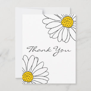 Gele en witte dagen bedankkaart