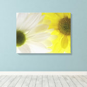 Gele en witte dagen canvas afdruk (Insitu (Houten vloer))