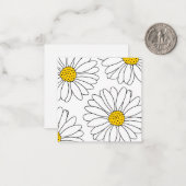 Gele en witte dagen notitiekaartje (Voorkant / Achterkant in situ)