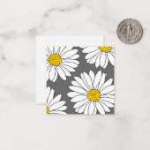 Gele en witte dagen notitiekaartje (Voorkant / Achterkant in situ)