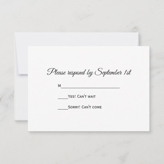 Gele en witte dagen RSVP (Achterkant)