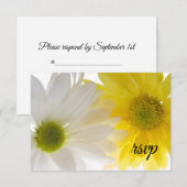 Gele en witte dagen RSVP Kaartje (Voorkant / Achterkant)