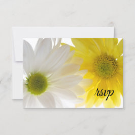 Gele en witte dagen RSVP Kaartje