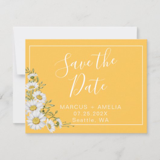 Gele en Witte Dagen sparen de Datum Aankondiging (Voorkant)