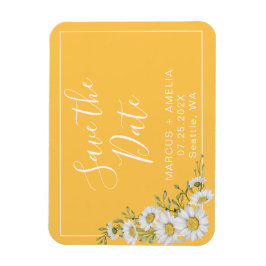  gele en witte dagen sparen de Datum Magneet