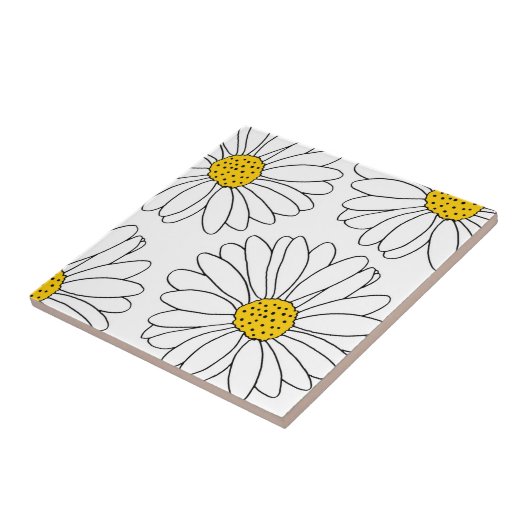 Gele en witte dagen tegeltje (Zijkant)