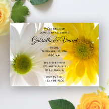 Gele en witte Daisies Engagement Party