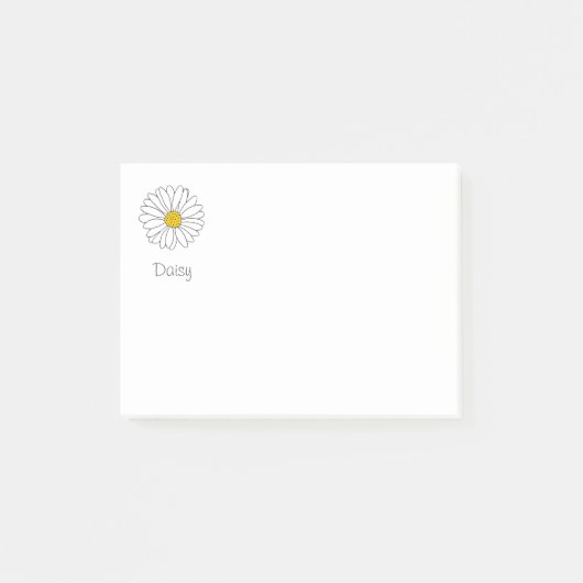 Gele en Witte Daisy Post-it Notes (Voorkant)