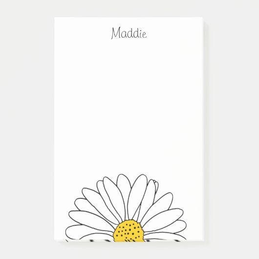Gele en Witte Daisy Post-it Notes (Voorkant)