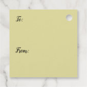 Gele en witte deffodils Spring Flowers Bedankjes Labels (Achterkant)