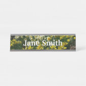 Gele en witte deffodils Spring Flowers Bureau Naambordje (Voorkant)