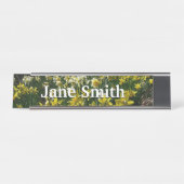 Gele en witte deffodils Spring Flowers Bureau Naambordje (Voorkant)