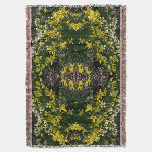 Gele en witte deffodils Spring Flowers Deken (Voorkant Verticaal)