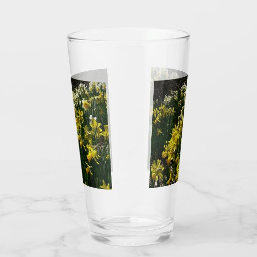 Gele en witte deffodils Spring Flowers Glas (Rechts)