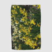 Gele en witte deffodils Spring Flowers Golfhanddoek (Voorkant)