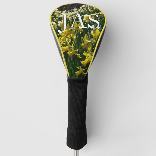 Gele en witte deffodils Spring Flowers Golfheadcover (Voorkant)