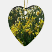 Gele en witte deffodils Spring Flowers Keramisch Ornament (Links)