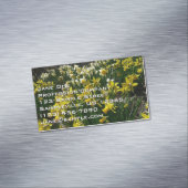Gele en witte deffodils Spring Flowers Magnetisch Visitekaartje (Voorbeeld)
