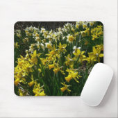Gele en witte deffodils Spring Flowers Muismat (Met muis)
