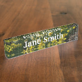 Gele en witte deffodils Spring Flowers Naambordje (Zijkant)