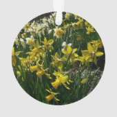 Gele en witte deffodils Spring Flowers Ornament (achterkant)