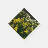 Gele en witte deffodils Spring Flowers Servet (Hoek)