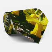 Gele en witte deffodils Spring Flowers Stropdas (Opgerold)