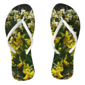 Gele en witte deffodils Spring Flowers Teenslippers (Voetbed)