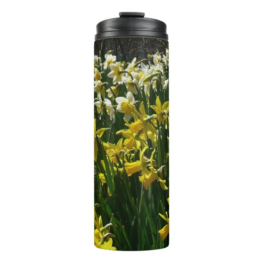 Gele en witte deffodils Spring Flowers Thermosbeker (Voorkant)